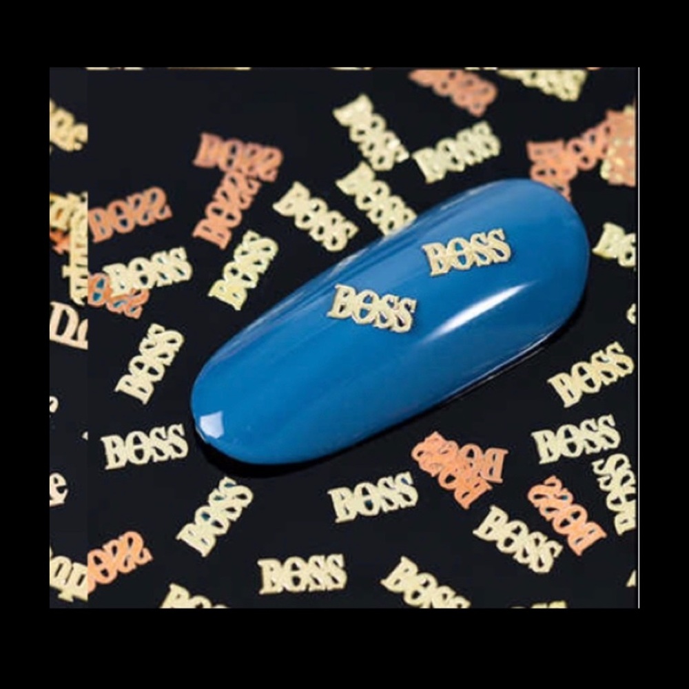 3/$10 LOT 30 pc thin gold nail art BOSS
